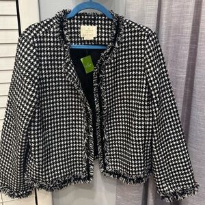 Kate Spade black and white tweed jacket NWT